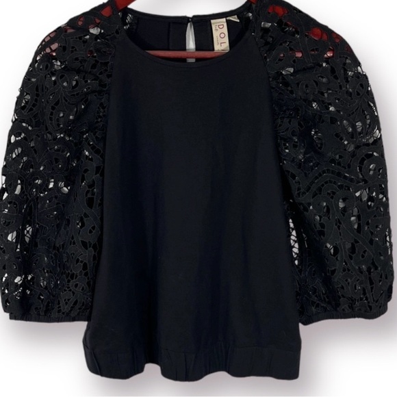Anthropologie Dolan Lace Sleeve Top - Picture 4 of 8
